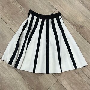Armani Exchange Black White Striped Skirt
